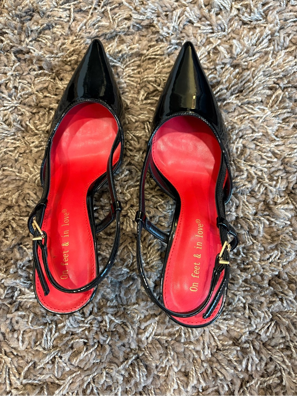On Feet& In Love Women's Fashion Elegant Pointed Toe US7 EU38